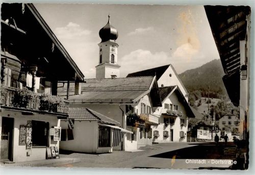 Ohlstadt Dorfstrasse Geschäft Kirche