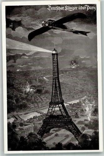Paris Deutscher Flieger über der Stadt WK I