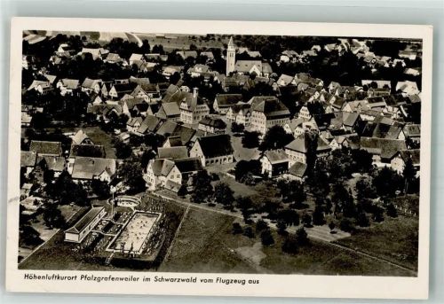 Pfalzgrafenweiler 1942 Fliegeraufnahme Strähle Schwimmbad