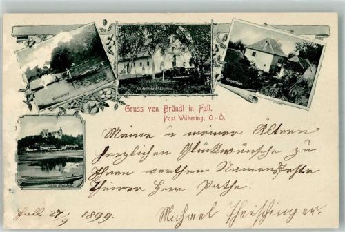 Wilhering 1899 Försterhaus Schloss Ottensheim Gasthaus Kaltenbrock Abschürfungen