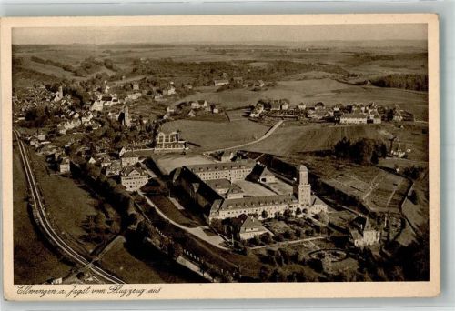 Ellwangen Fliegeraufnahme des Ortes mit der Reinhardt-Kaserne