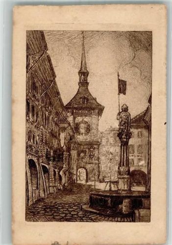 Bern 1928 sign. P. Matthes Zeitglockenturm Verlag Lattmann Nr. 860