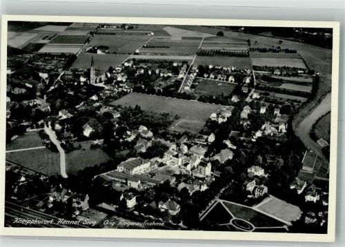 Hennef 1936 Fliegeraufnahme Strähle