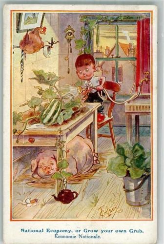 Ludgate Series 728 Schwein Gemüse Kind sign. Gibson Comic 1916 Künstlerkarte