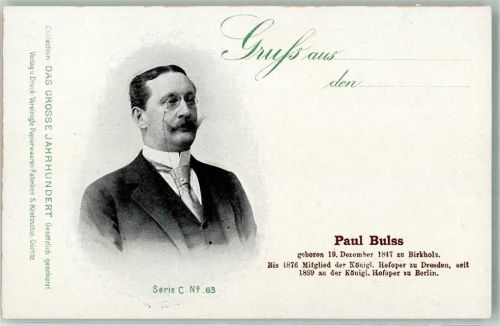 1900 Paul Bulss Das Grosse Jahrhundert Serie C Nr. 63