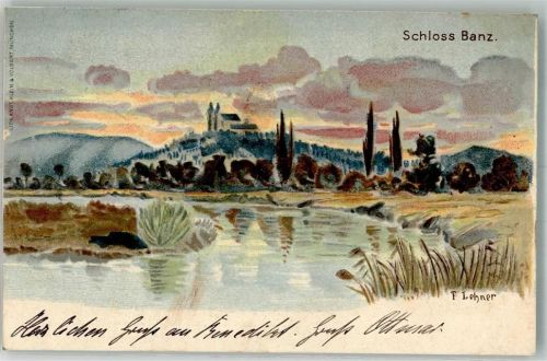Banz 1898 Adelskorrespondenz Schloss Banz sign. Lehner Künstlerkarte