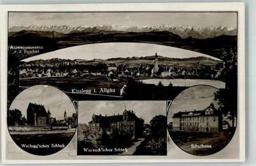 Kißlegg Schloss Wurzach Wolfegg Schule Foto AK