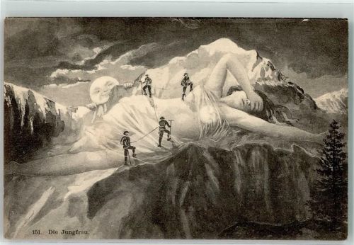 Bergsteiger auf der Jungfrau