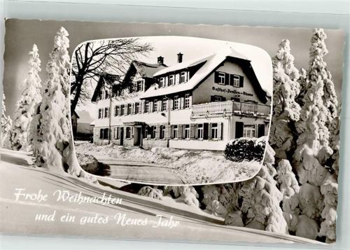 Buhlbach 1959 Gasthaus Pension zur Blume Weihnachtensgrüße Winter