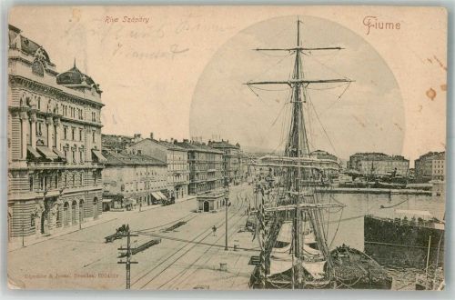 Rijeka 1902 Hafen Riva Szapary