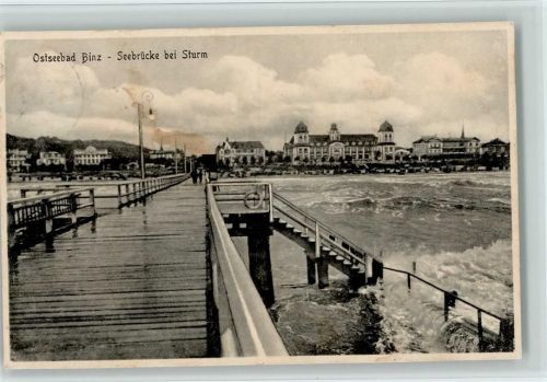 Binz Seebrücke Sturm
