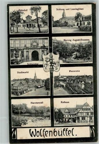 Wolfenbüttel 1918 Bahnhof Rathaus Harztorwall