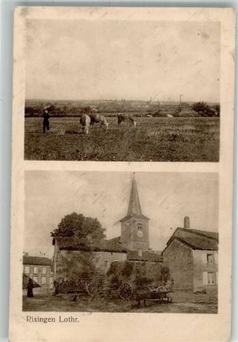 Rechicourt-le-Chateau 1916 Feldpost WK I Kirche Rixingen