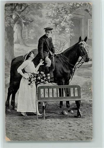 1918 Reiter mit seiner Liebsten