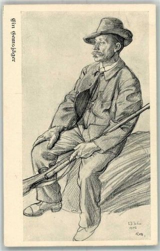 1906 Ein Gebirgsjäger Bleistiftzeichnung Aus Dr. Friedlis Bärndütsch