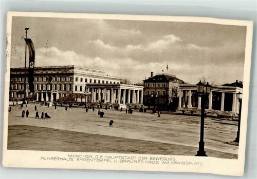 München 1938 Führerhaus Ehrentempel und Braunes Haus am Königsplatz
