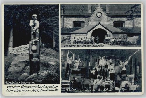 als Wegweiser - Josephinhütte - Glasmacher Glasbläser