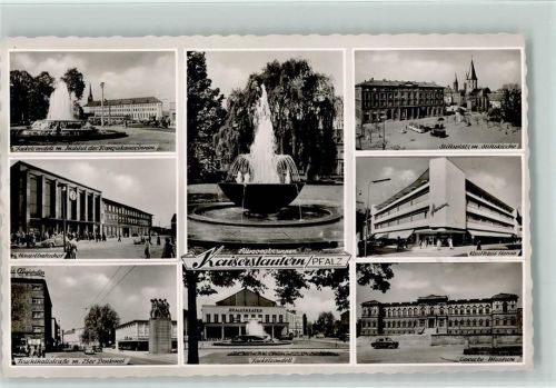 Kaiserslautern Fackelrondell Institut der Franziskanerinnen Hauptbahnhof Fruchthallstraße 23er-Denkmal Allwoogbrunnen Stiftsplatz Stiftskirche Kaufhaus Hansa Gewerbe-Museum Mehrfachaufnahme