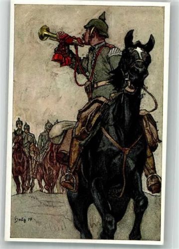 1914 Königs-Dragoner sign. Prof. Haug