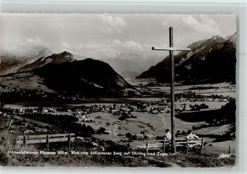 Pfronten 1956 Gipfelkreuz -Blick vom Röflautener Berg AK