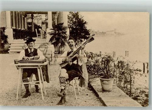 1913 Trachten Kontragitarre Schmitt & Wecker Duettisten Volksmusik