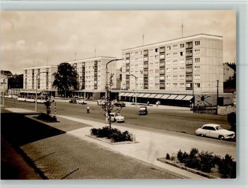 Leipzig 1963 Neubauten am Georgi-Ring , Straßenbahn AK