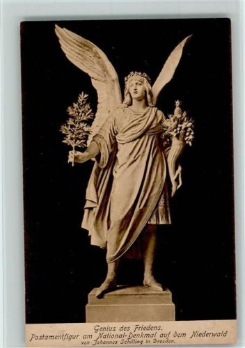 Niederwald Nationaldenkmal auf dem Niederwald Genius des Friedens Postamentfigur