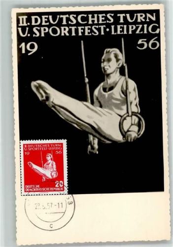 Leipzig 1956 Sonderbriefmarke DDR Bildmotiv Sport Turnfest