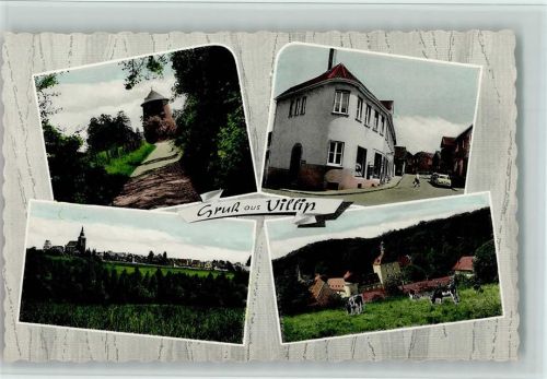 Villip Ortsansichten Kühe Turm 4-Bildaufnahme