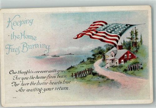 Amerikanische Kriegsschiffe schützen die Heimat Marine Stars and Stripes Künstlerkarte