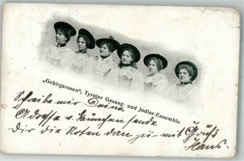 1907 Gebirgsrosen Tyroler Gesang- und Jodler-Ensemble Tracht