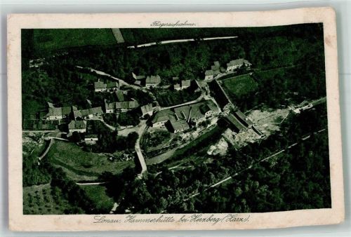 Lonau 1926 Fliegeraufnahme der Hammerhütte