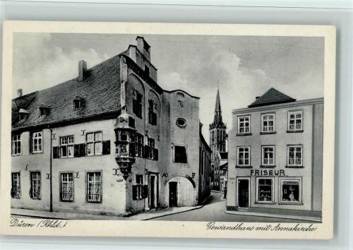 Düren Gewandhaus mit Annakirche Friseur