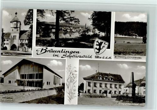 Bräunlingen Mühlentor Stausee Unterbränd Festhalle Kriegerdenkmal Wappen