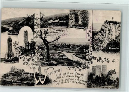 Eschwege Hanstein Bilstein Bismarckturm Boyneburg Fürstenstein Schwalbental am Meissner Gesamtansicht Eschwege von der alten Eiche Heldrastein Normannstein Mehrfachaufnahme