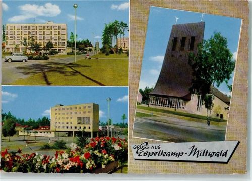 Espelkamp Breslauer Straße Thomaskirche Rathaus 3-Bildaufnahme