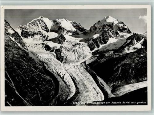 Pontresina Berninangruppe von Fuorcla Surlej aus gesehen