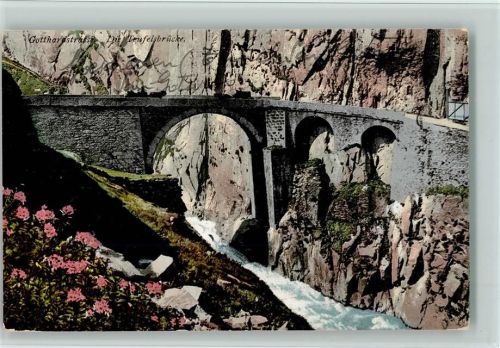 Schöllenen Gotthardstrasse Teufelsbrücke
