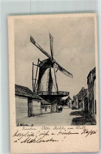 Xanten 1920 Alte Windmühle am Wall