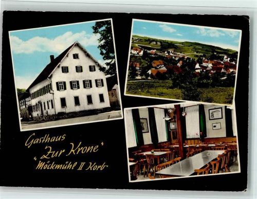 Möckmühl Gasthaus Zur Krone Innenaufnahme Ortsansicht 3-Bildaufnahme