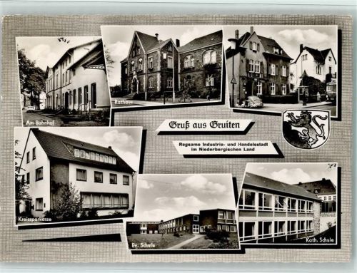 Gruiten Am Bahnhof Rathaus An der Post Kreissparkasse Evangel. Kirche Kath. Schule Mehrfachaufnahme