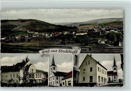 Stadtkyll Gesamtansicht Kirche Ortsansichten 4-Bildaufnahme