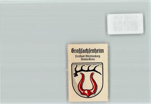 Großsachsenheim Vignette Wappen Kaffee Hag ca 1920-1940