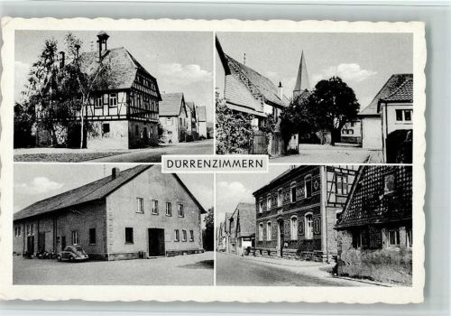 Dürrenzimmern Ortsansichten Kirche VW-Käfer 4-Bildaufnahme