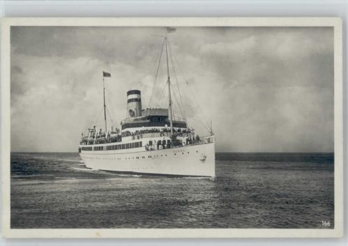 Hapag Schiff Cobra - 1929 Bordstempel Foto AK