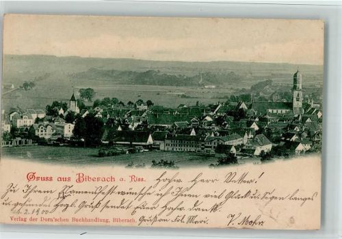 Biberach 1900 Blick nach Biberach