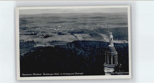 Detmold Hermannsdenkmal Luftaufnahme Feldpost, ex Sammlung Busse