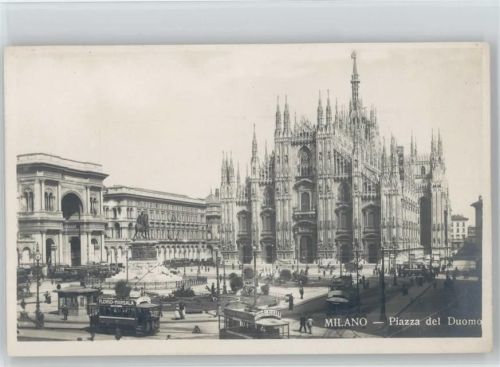 Milano Foto AK Piazza del Duomo - Straßenbahn ca 1935 AK