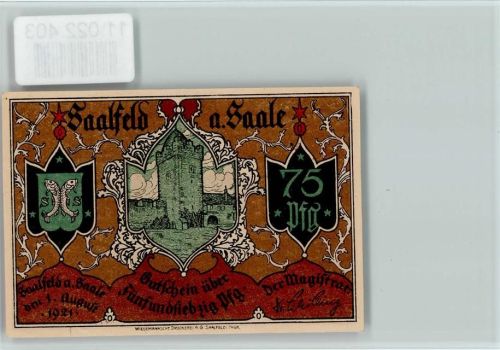 Saalfeld Notgeldschein