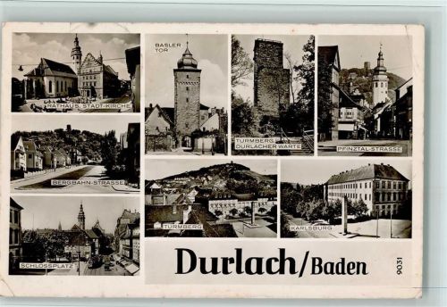 Durlach Rathaus Stadtkirche Bergbahn-Strasse Schlossplatz Basler Tor Turmberg Durlacher Warte Pfinztal-Strasse Karlsburg Mehrfachaufnahme